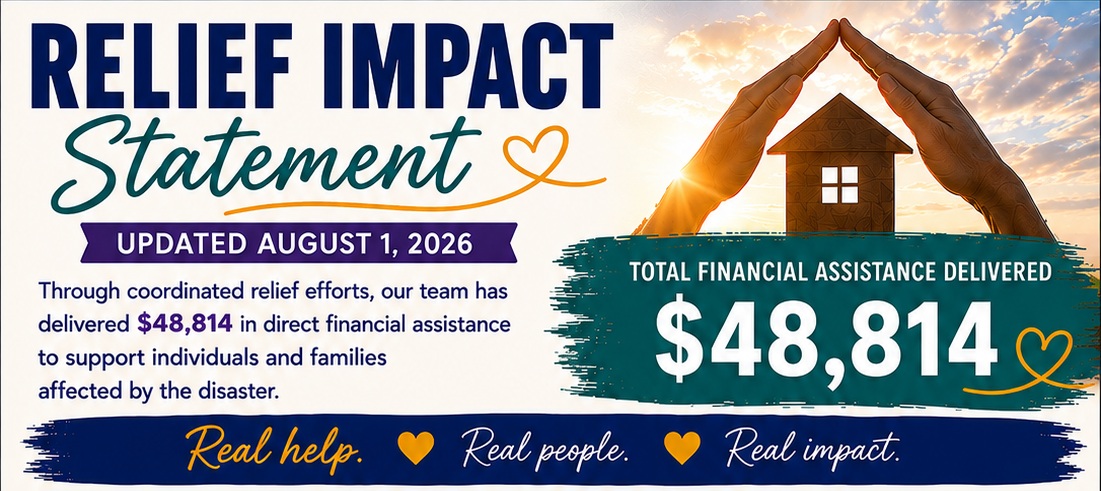 Through coordinated relief efforts, our team has delivered $31,342 in direct financial assistance.